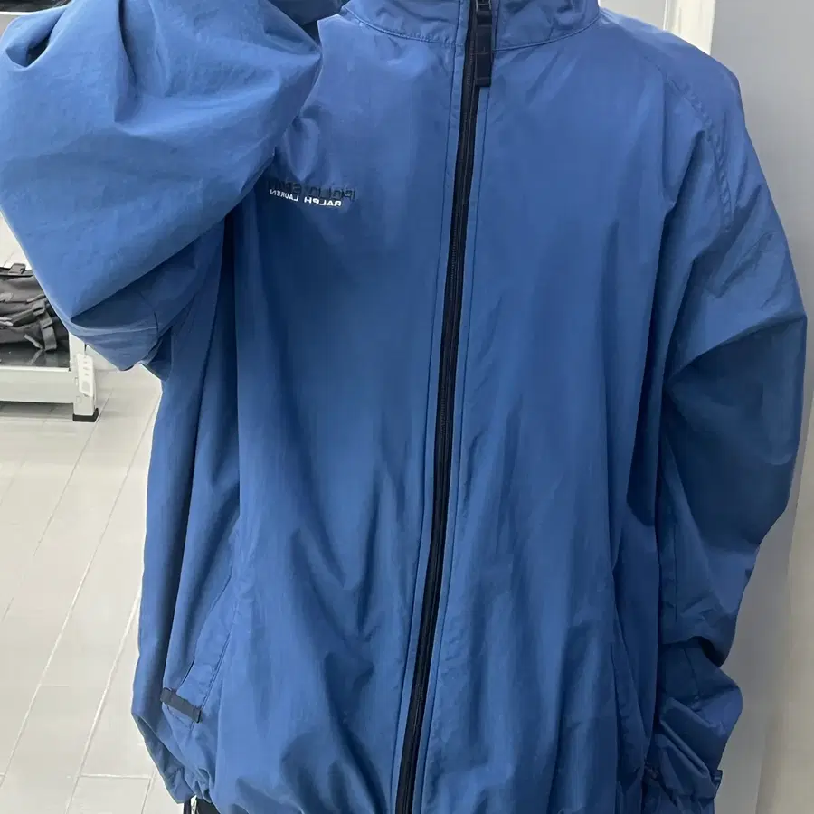 (XL) 폴로 스포츠 00s 레터링 나일론 바람막이 자켓 블루