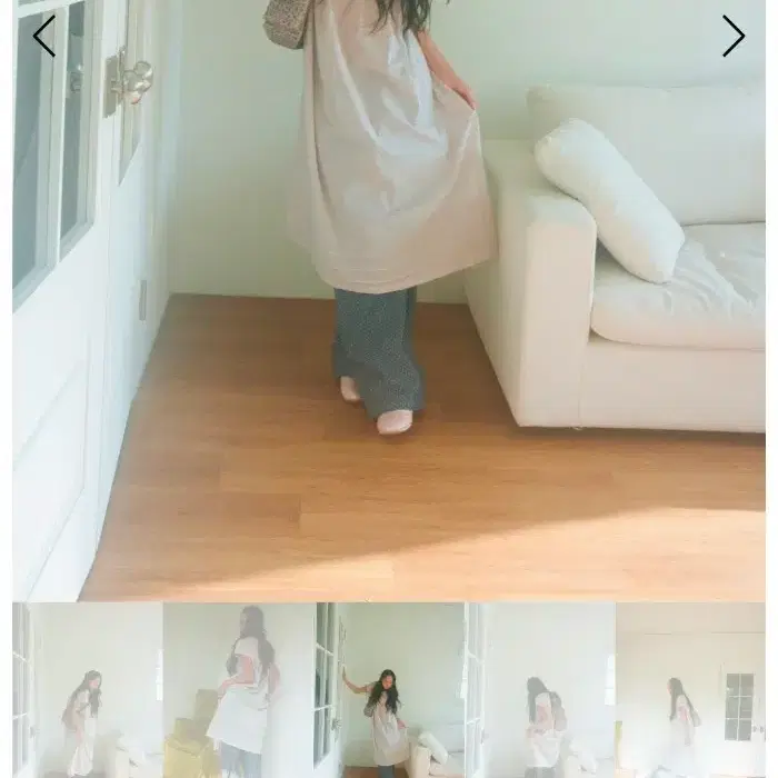 샤키리 코코 닷 코튼 롱 드레스 라일락