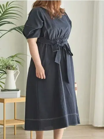 시마무라 하나윤 원피스 네이비 4L