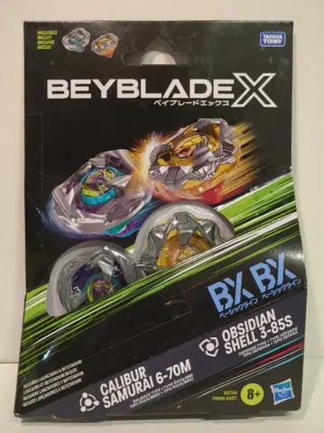 HASBRO 베이블레이드 X BX 칼리버 사무라이 6-70M & 옵시디언 쉘 3-85S
