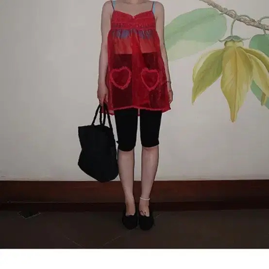 [구해요] 프레클 heart pocket dress red 하트 포켓 오간자 드레스 레드 색상 구해요