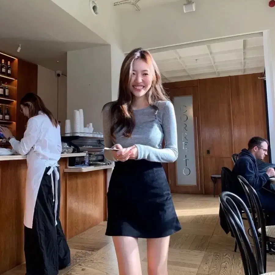 타낫 볼륨 벨벳 스커트 s