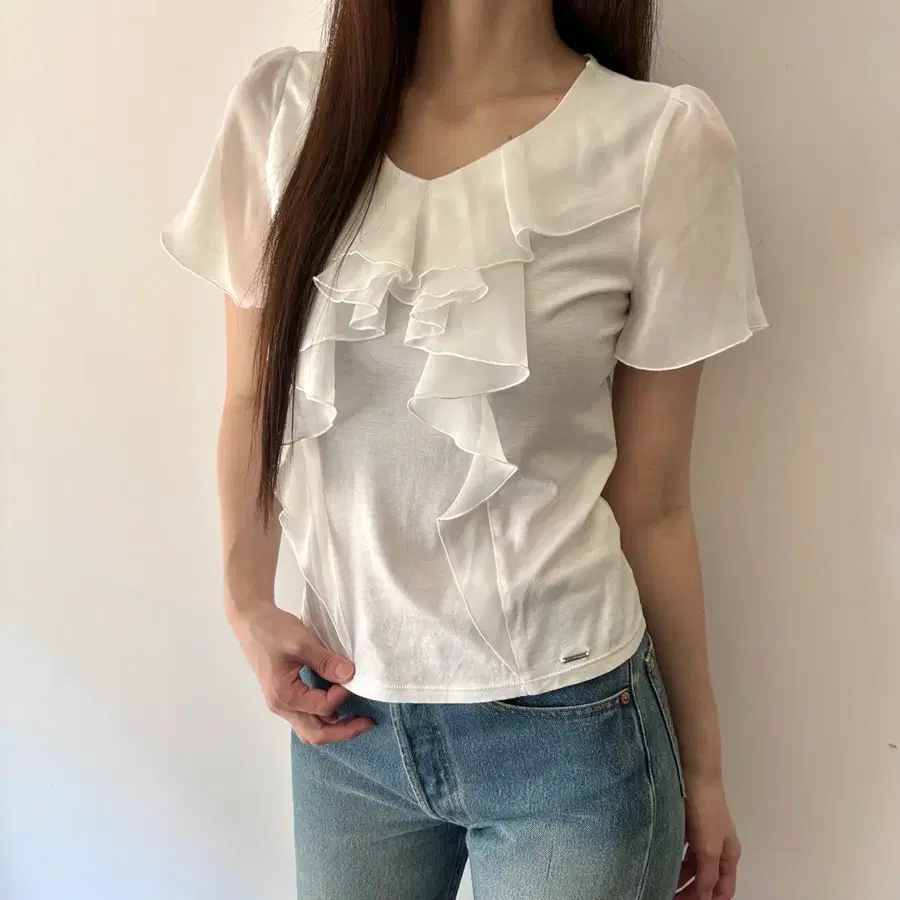 꾸레쥬 courreges 반팔 블라우스