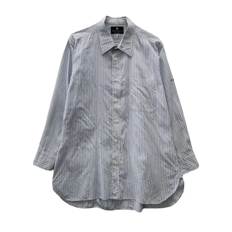 TANINO CRISCI 스트라이프 라이트 블루 셔츠 TS MADE IN ITALY