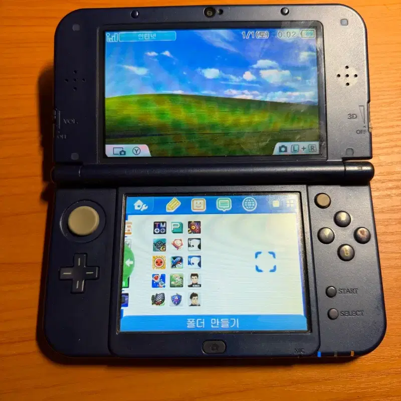NEW 닌텐도 3DS LL XL 메탈릭 블루 (뉴큰다수)