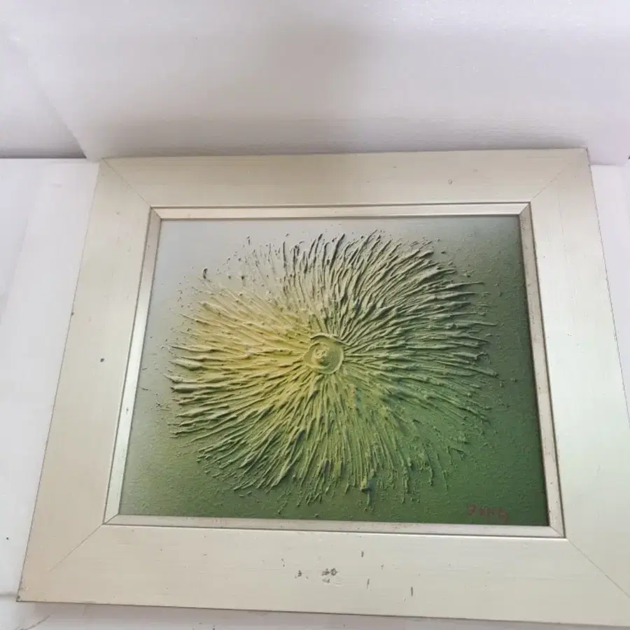 엔틱/빈티지] JANG 작가 친필 사인 3D 입체 텍스처 추상화 (35*30cm)