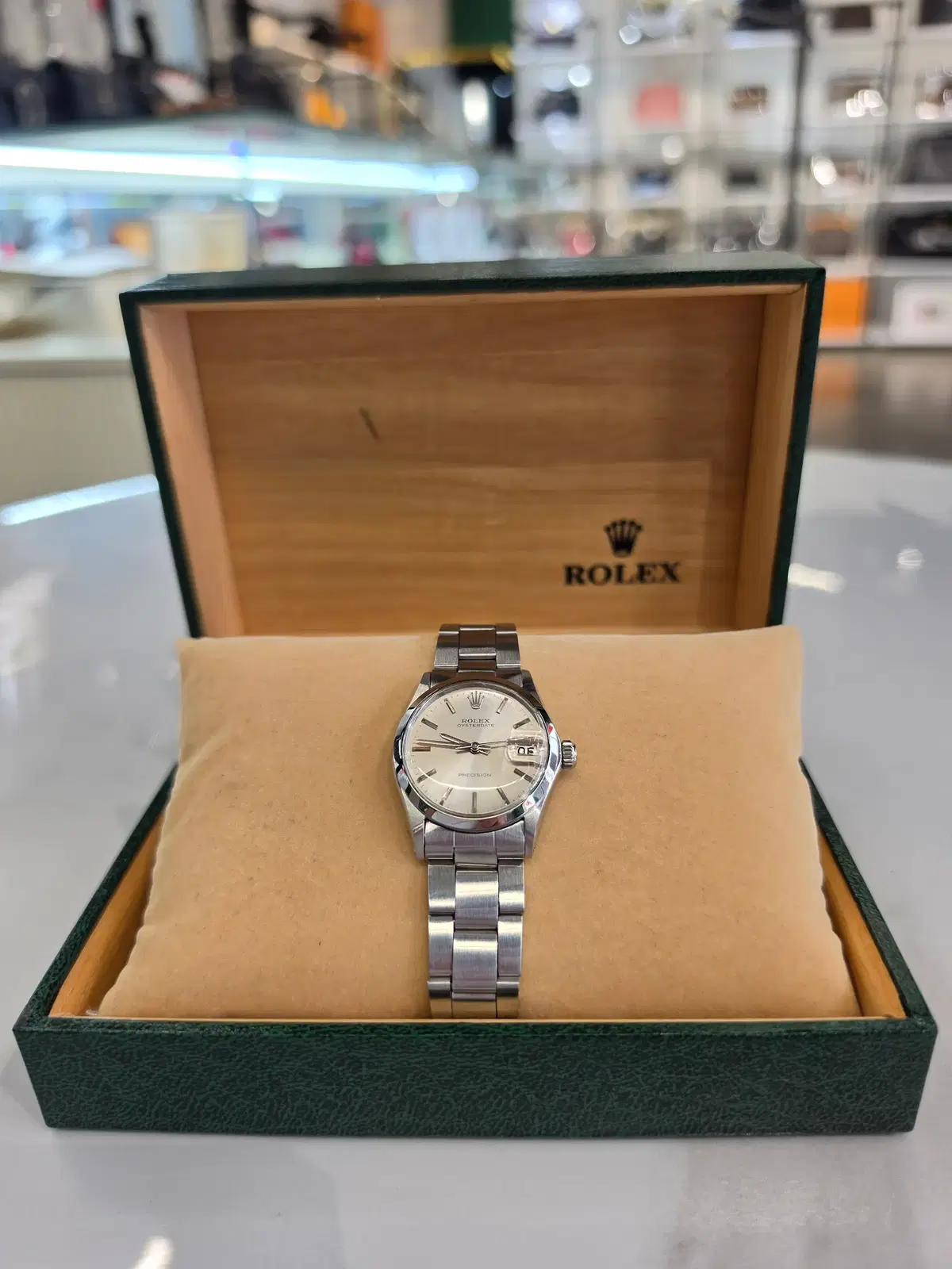 롤렉스 오이스터 데이트 퍼시즌 빈티지 34mm 남녀 공용 사이즈시계 6466