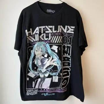 하츠네 미쿠 HATSUNE MIKU 공식 T셔츠 보컬로이드 보카로 XL