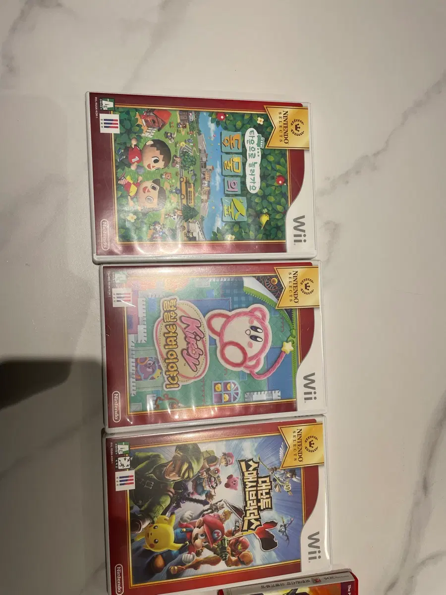 닌텐도 wii 개임 cd 3종 동물의숲 커비 대난투