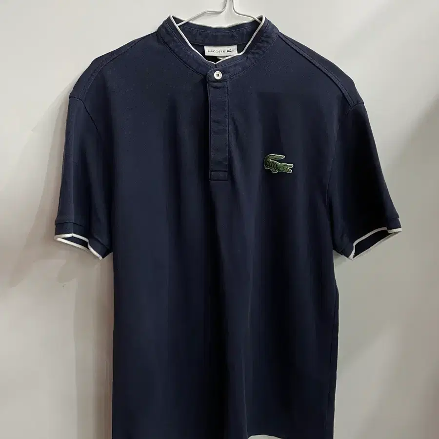 M] 라코스테 LACOSTE 네이비 헨리넥 피케 반팔 티셔츠 2.5