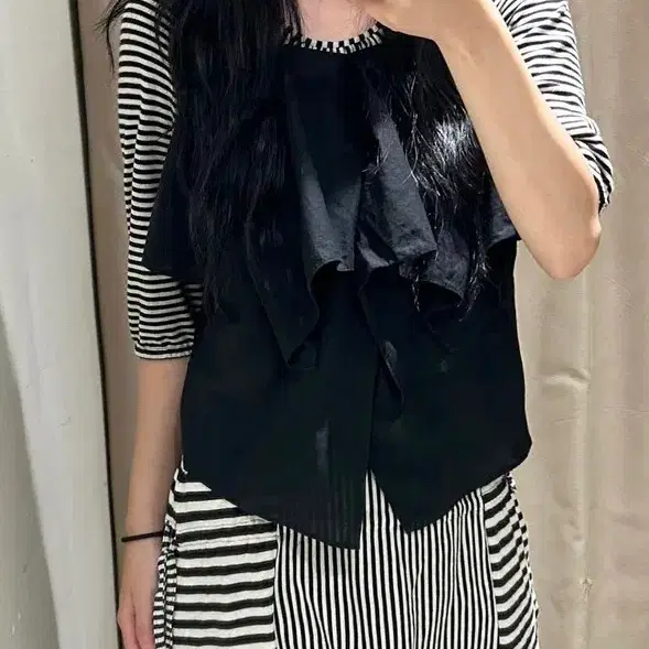 Selected JAPAN 00's 러플 오프숄더 블라우스 나시 R2713