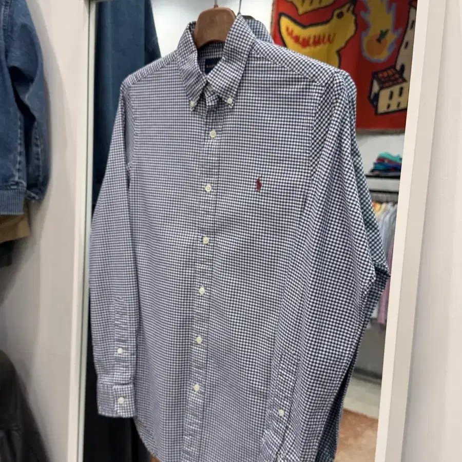 Polo ralph lauren 폴로 랄프로렌 Slim Fit 잔체크 옥스퍼드 셔츠