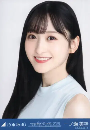 노기자카46 회장 한정 랜덤 브로마이드 이치노세 미쿠 한여름 전국 투어 2023 파랑 x 화이트 코디 미야기 요리