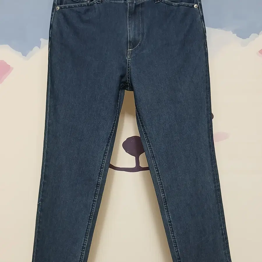 (26) B-THREE JEANS 재팬 스판 데님 크롭 팬츠 8~9부 청바지