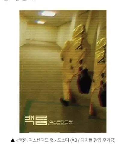 백룸 익스텐디드컷 포스터 cgv 굿즈 특전