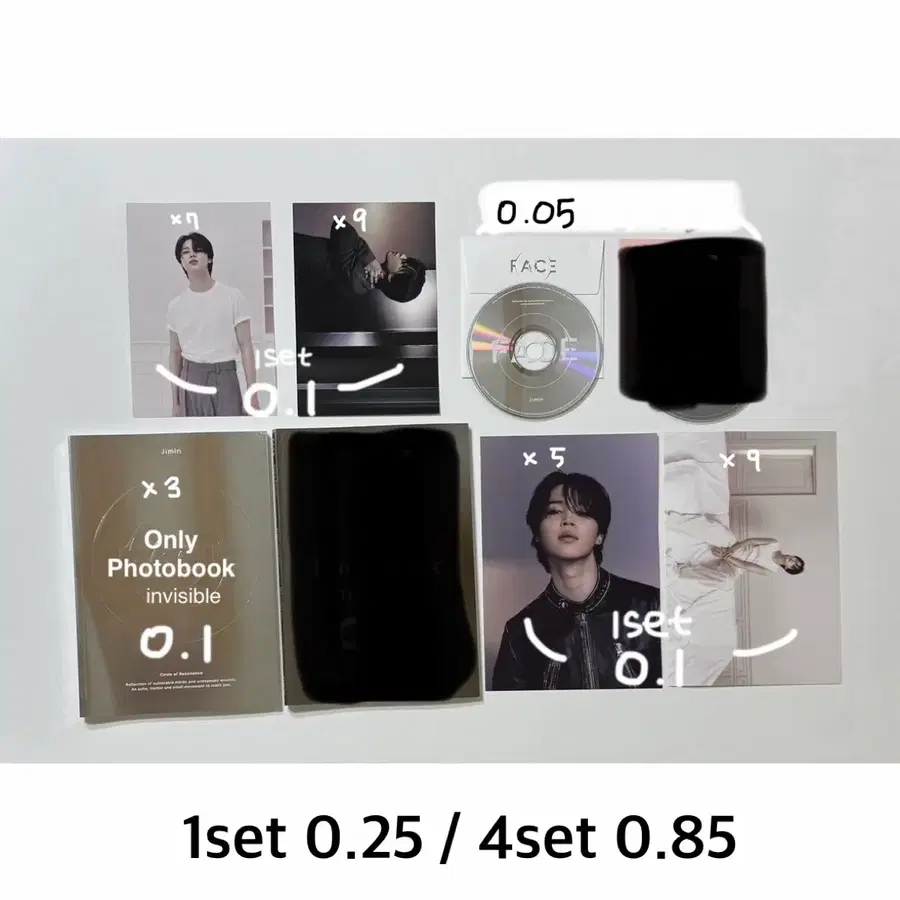 지민 페이스 face 앨범 cd 포카 엽서 양도 방탄 bts jimin