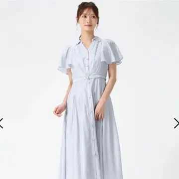 2026 봄/여름 신상 케이프 플레어 소매 셔츠 원피스