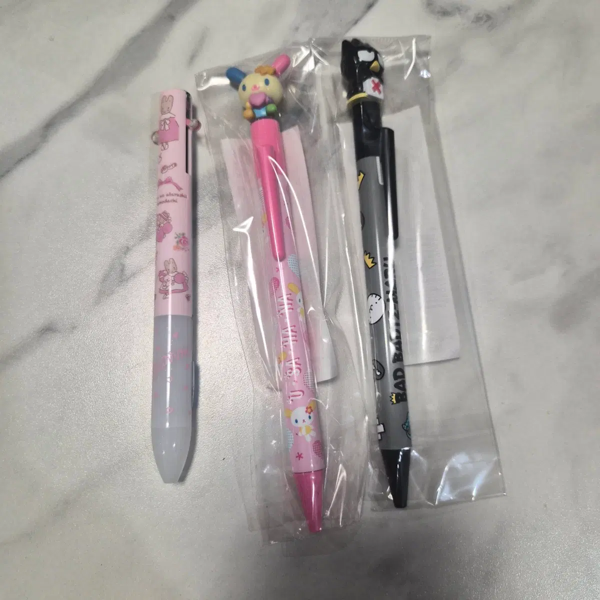 산리오 볼펜 마론크림 우사하나 배드바츠마루