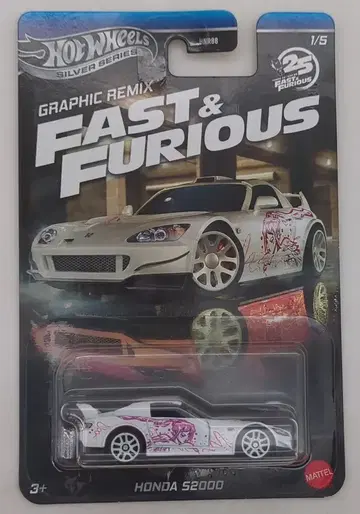 MATTEL HOTWHEELS 실버 시리즈 그래픽 리믹스 1/5 JBY44 혼다 S2000/화이트 1/5
