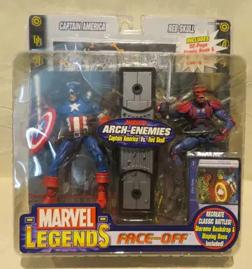 TOYBIZ 페이스 오프 캡틴 아메리카 VS 레드 스컬 (머리 / 마스크) 6인치