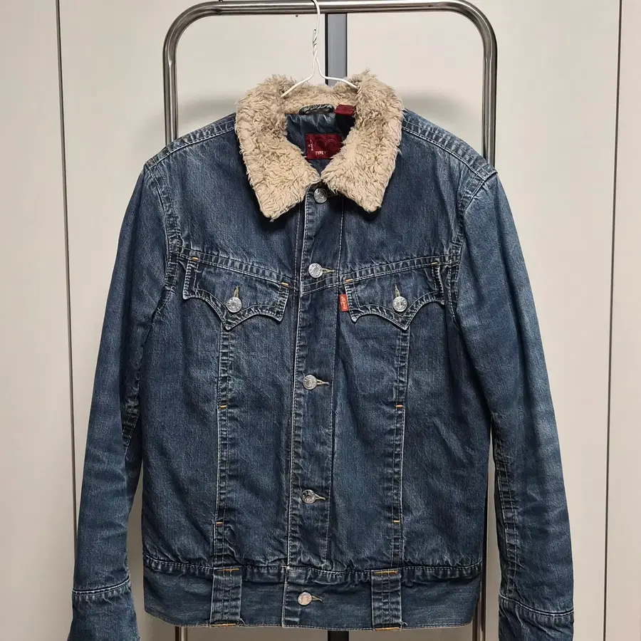 [L] 리바이스 Type 1 JEANS 셰르파 털 안감 데님 자켓 6.5