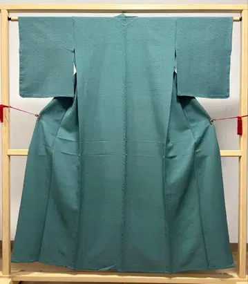 A 기모노 편안한 단의 카스미 원단 패턴 미즈아사기색 순수 실크 이로무지 기모노 42