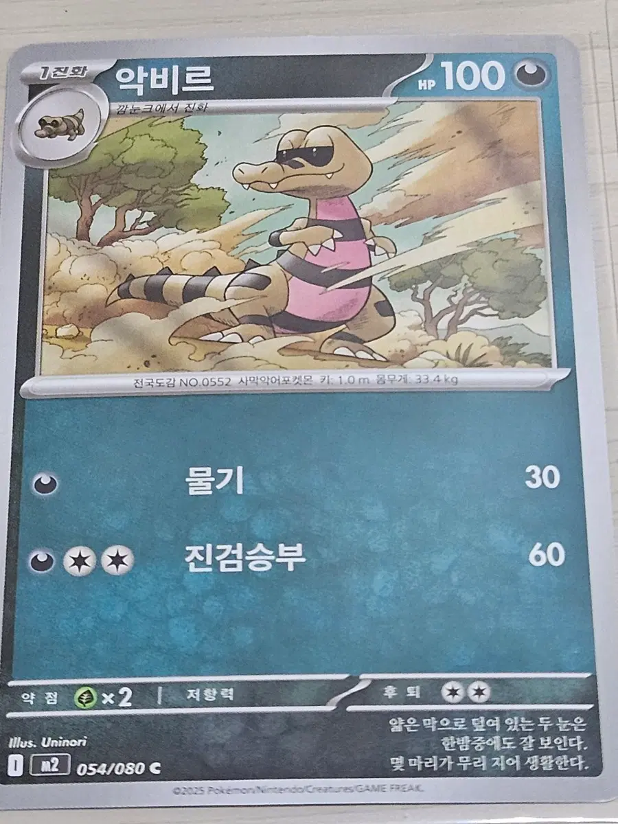 [최저가] 포켓몬카드 악비르 054/080 C