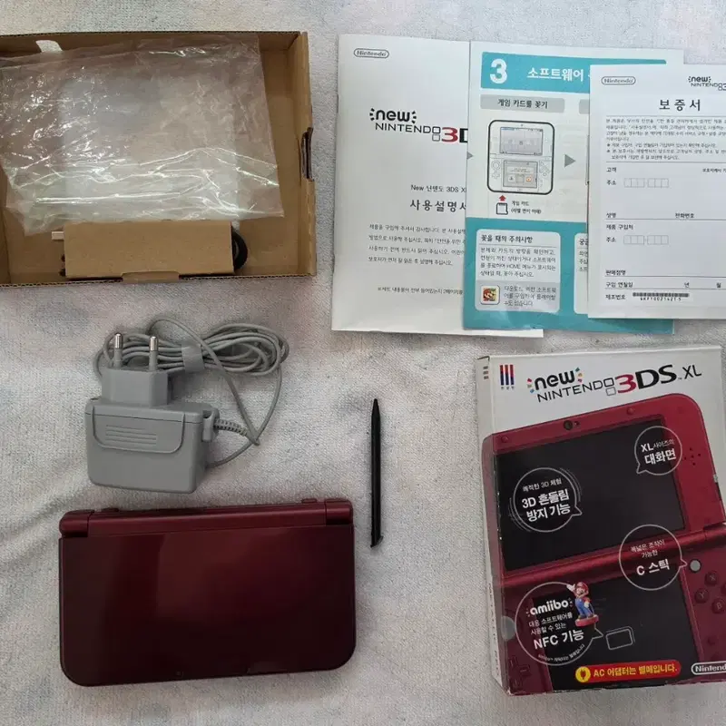 닌텐도 New 3DS XL 레드 본체 풀박스