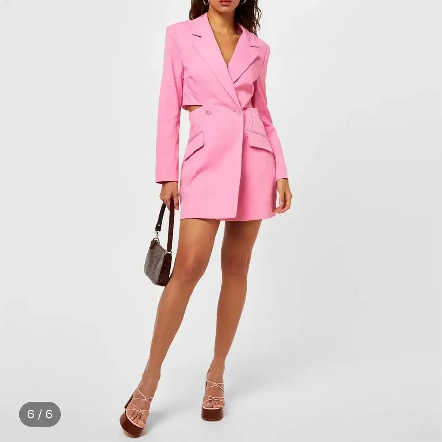 (새상품/ 정품)Gia Borghini 가죽샌들 핑크 250 EU38