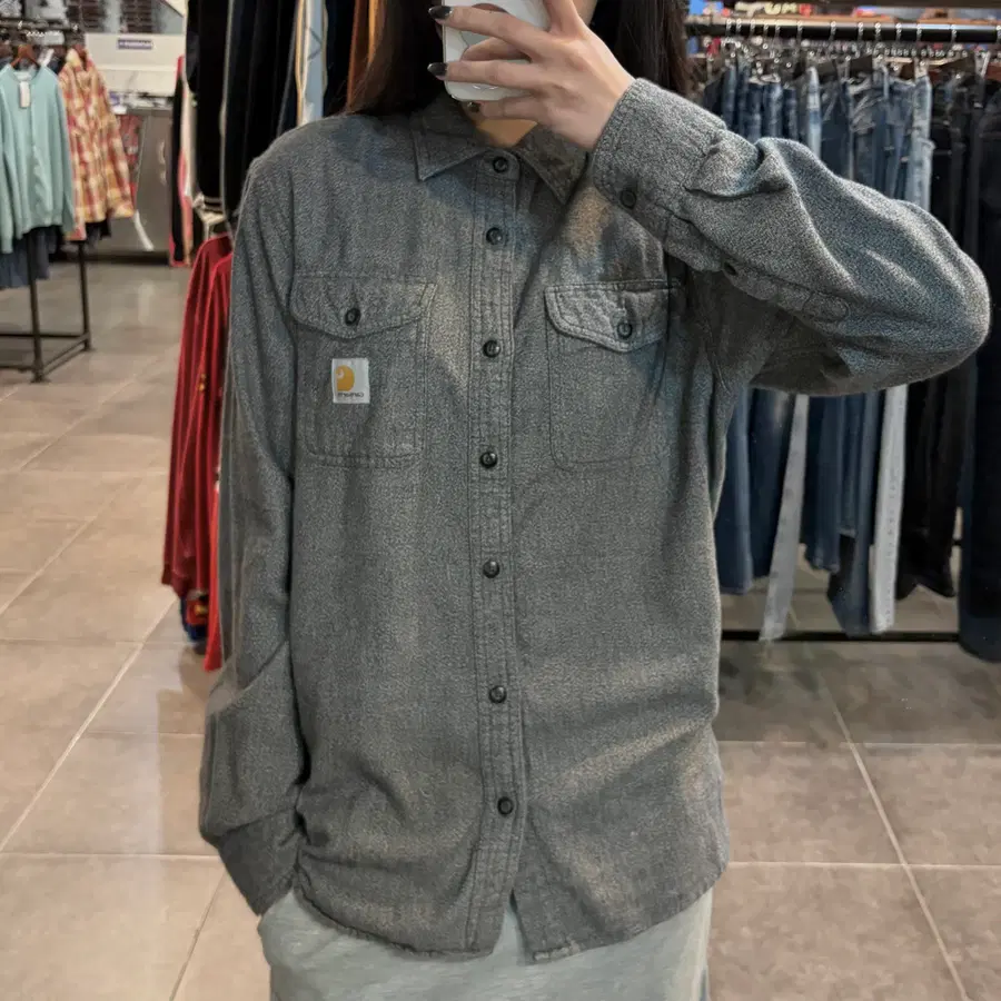 [NO.9] Carhartt 칼하트 울 셔츠 멜란지 그레이