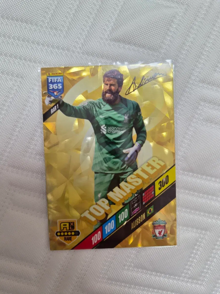 파니니 FIFA 365 알리송 탑마스터 사인카드 판매합니다