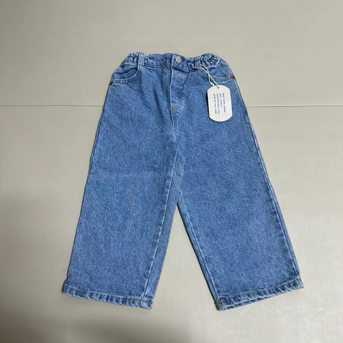 (새상품)디그린 키즈 와이드 데님 팬츠 m