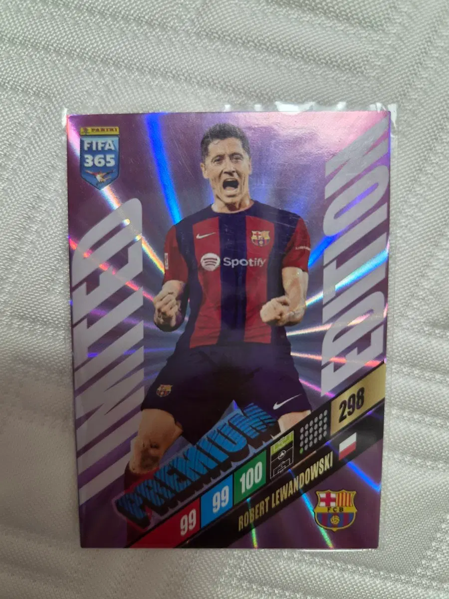 파니니 FIFA 365 로베르트 레반도프스키 프리미엄 리미티드에디션 카드 팝니다.