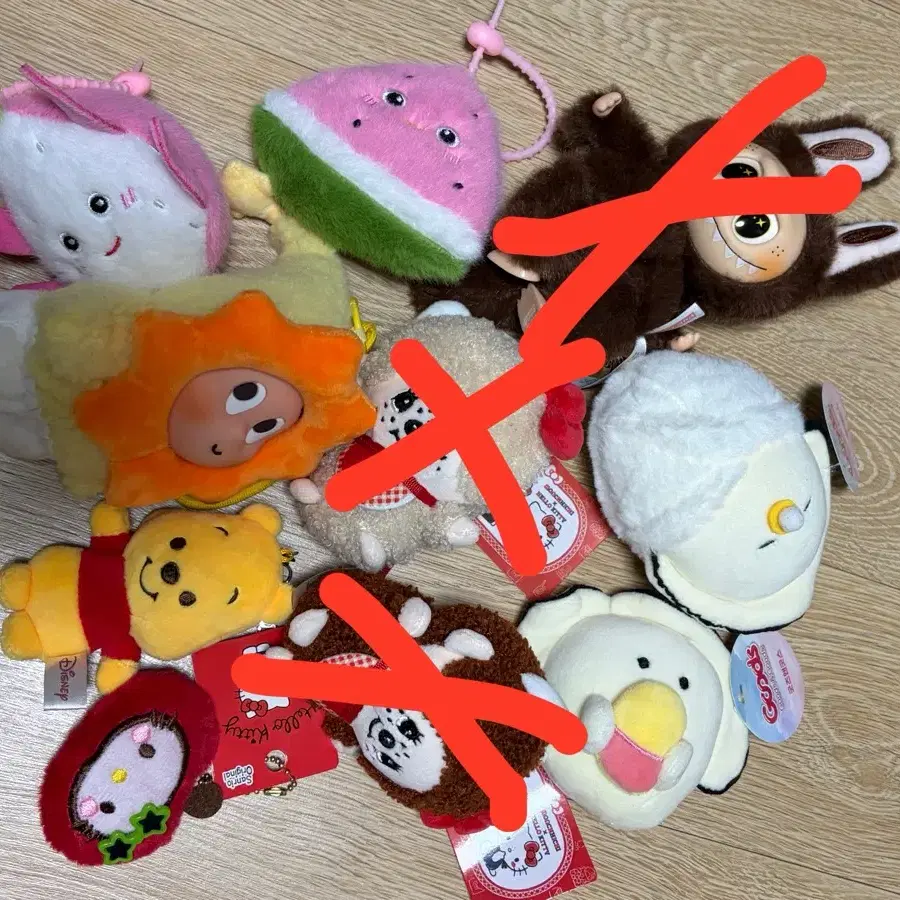 다양한 캐릭터 인형 키링