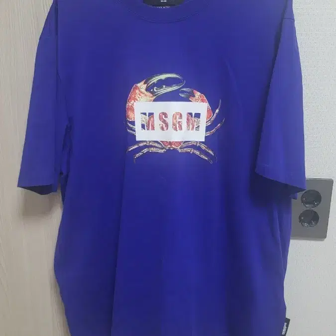 MSGM 퍼플 크랩 반팔티 M
