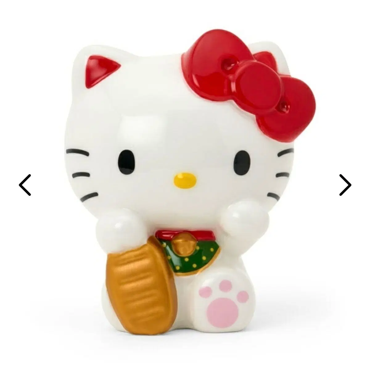 <일본 산리오 정품> 키티 복고양이 마네키네코 도자기 저금통