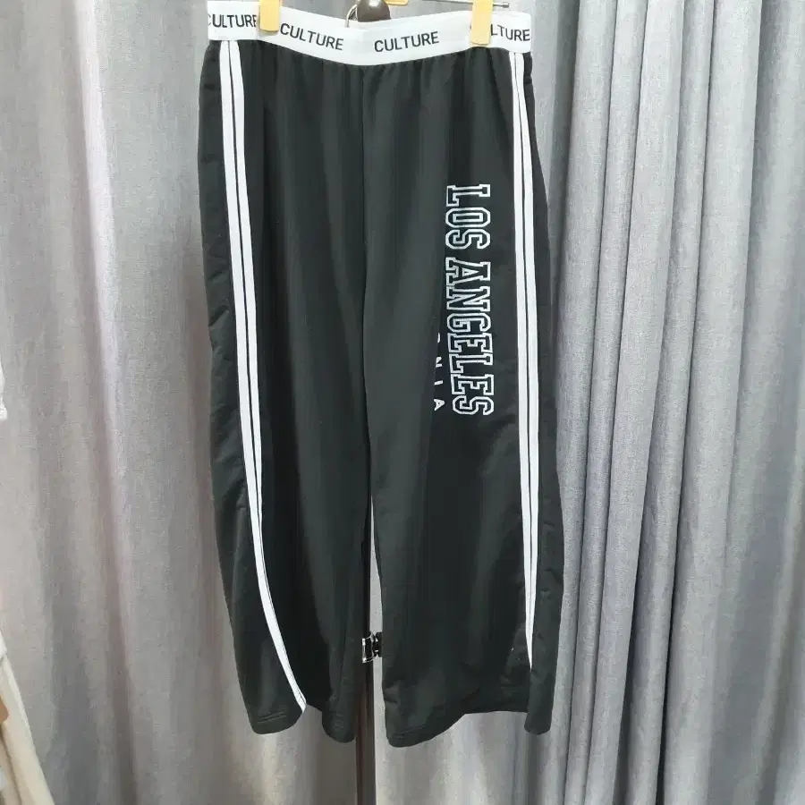 L밴딩 와이드 레터링팬츠