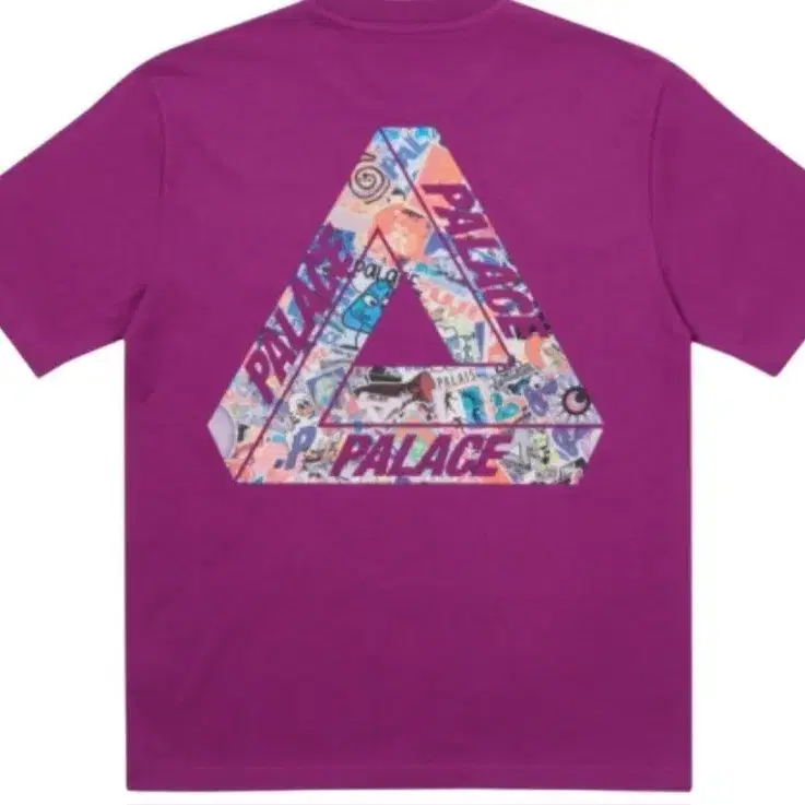 [미개봉/L] 팔라스 트라이스티커 팩 티셔츠 플럼 (Palace 21FW)