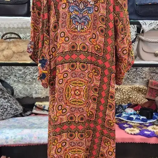 ZARA 자라 비즈 + 자수 롱원피스 99