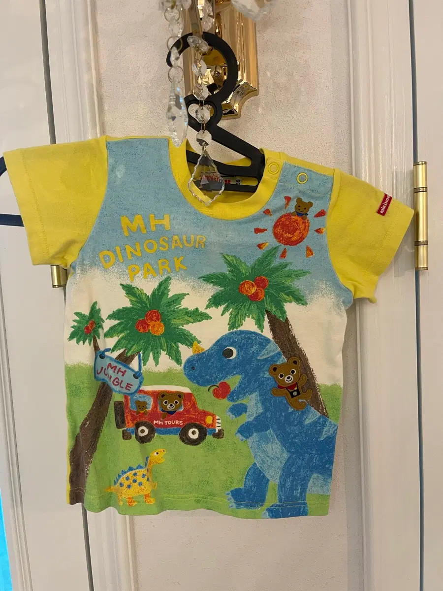 미키하우스 MIKI HOUSE 공룡 다이노소어 반팔티 90