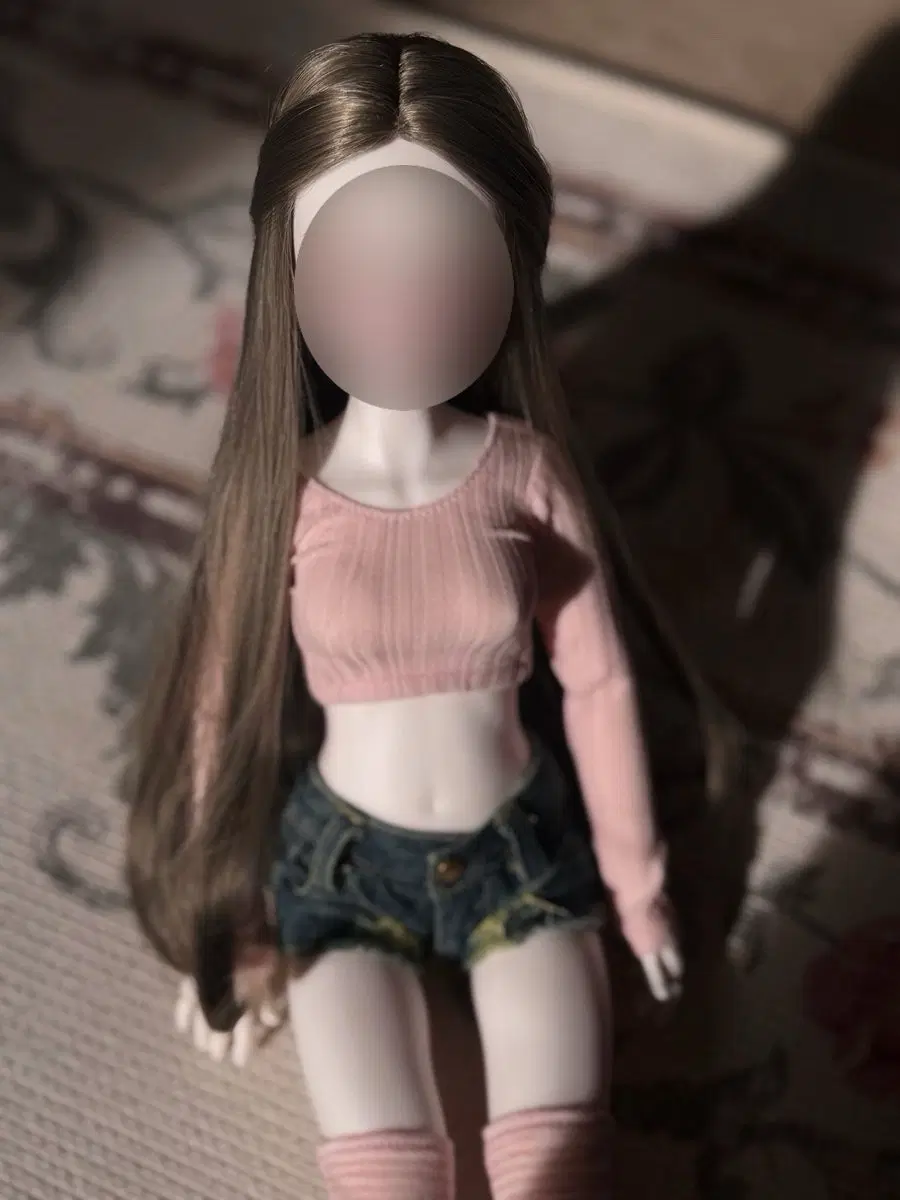 msd 의상 치카비 연핑크 크롭티
