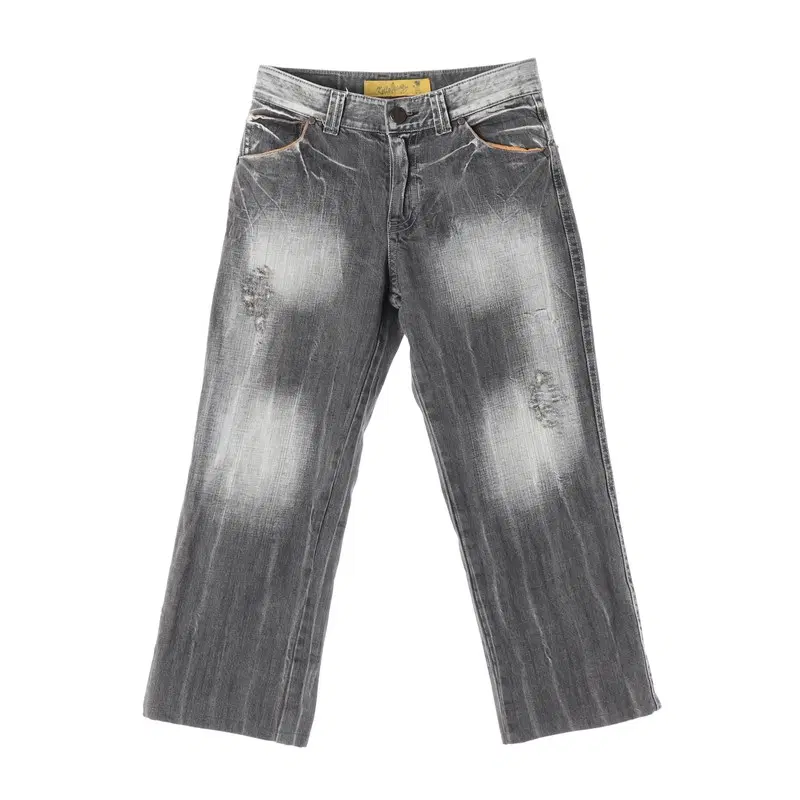 KELLO JEANS 블리치 워싱 와이드 데님 팬츠