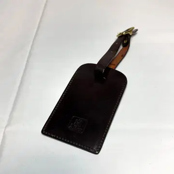 알든 네임택 천연 가죽 코도반 다크 브라운 브라운 놋쇠