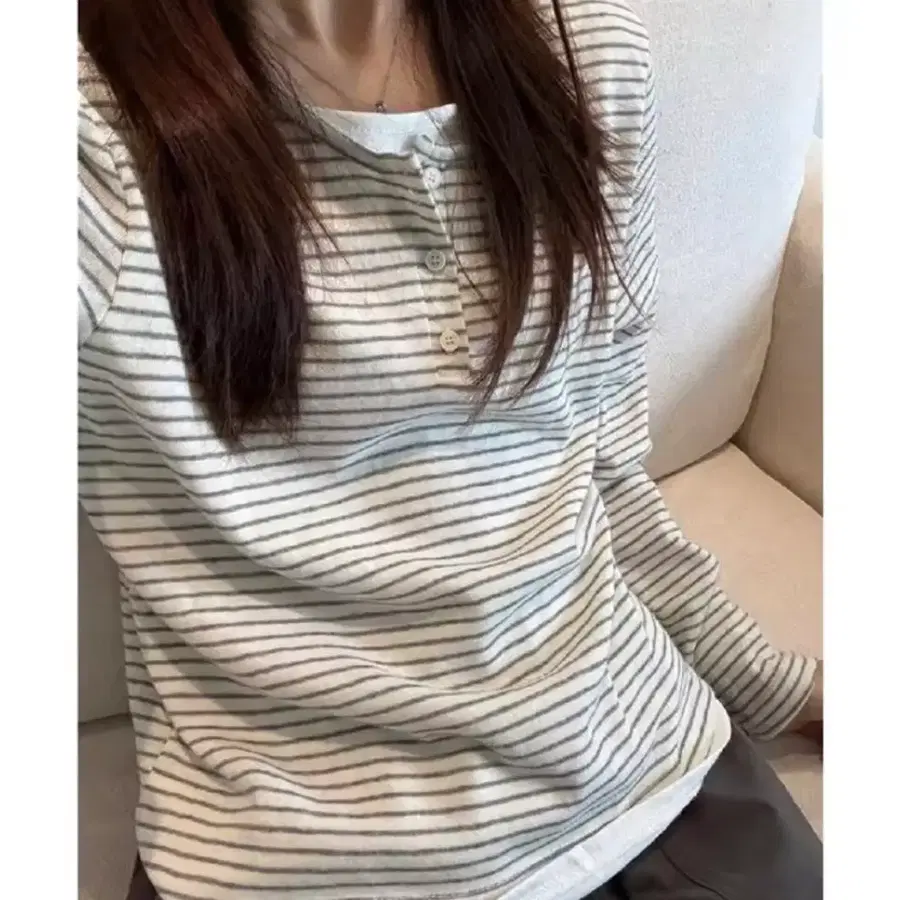 스트라이프 긴팔
