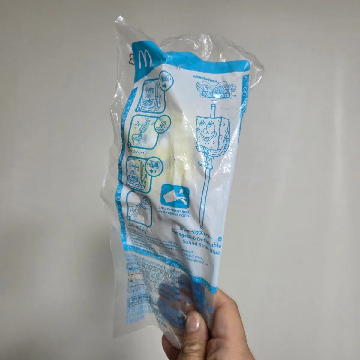 일본 빈티지 토이 캐릭터 굿즈 피규어 고전 만화 인형 맥도날드 해피밀 맥도날드 스펀지밥 빨대