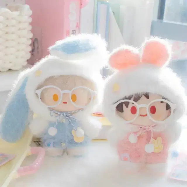 (일괄) 누이 털 토끼 인형 인형옷 의상 양도 판매 10cm 10깅
