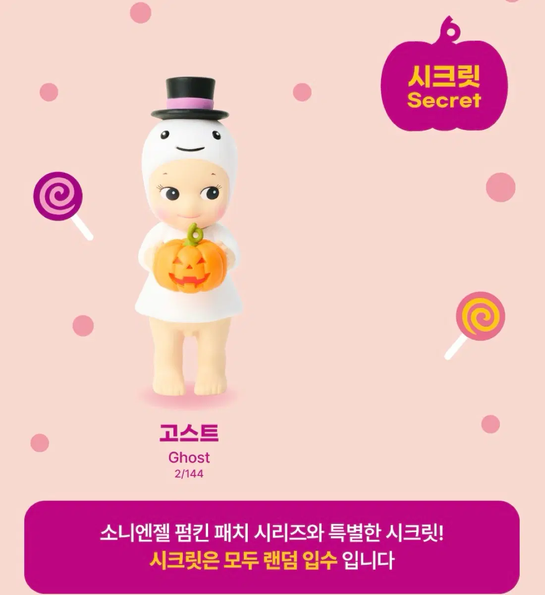 소니엔젤 펌킨패치 시크릿 고스트