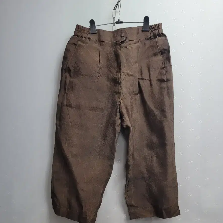 77)자연염색 인견 7부 통바지