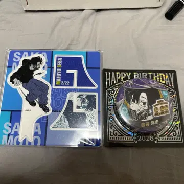 SAKAMOTO DAYS 세바 마후유 벌스데이 아크릴 스탠드 캔뱃지