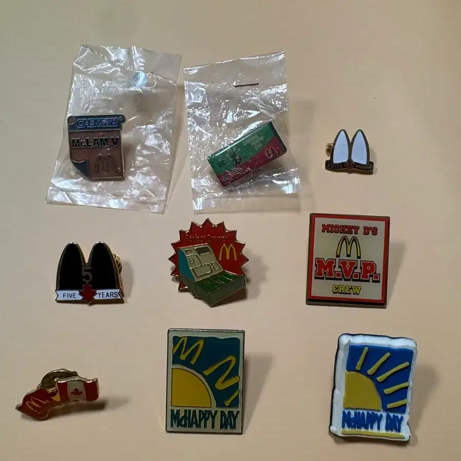 1970~1980 Vintage McDonald Crew & Employee Pin Collection